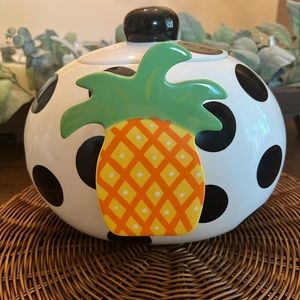 Coton Colors Black Dot Mini Cookie Jar with 🍍 attachment